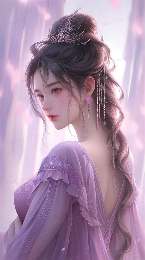 中国风古典气质美女插画背 … 616pic.com