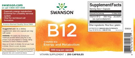 SWANSON EUROPE - VITAMINS AND SUPPLIMENTS