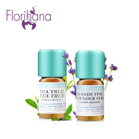 Florihana真正薰衣草精油5g+茶树精油5g套装 去黑 …