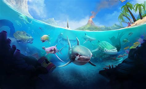 Wallpaper Hungry Shark World, iOS, Android, shark, Games #10815